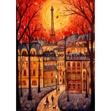 BAVLNĚNÝ PANEL Paříž 15x20 cm  zpf707