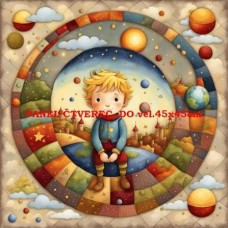 bavlněný panel Malý princ 30x30 cm  flp577