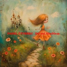 bavlněný panel 25x25 cm  flp592