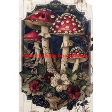 BAVLNĚNÝ PANEL muchomůrka 18x25 cm hou27