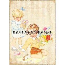 Bavlněná látka-panel A6011