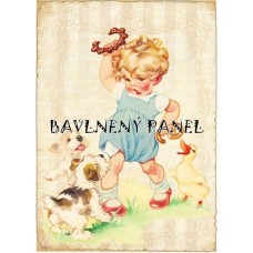 Bavlněná látka-panel A6014