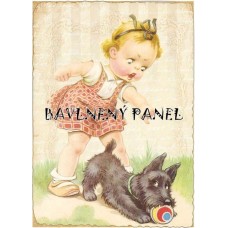 Bavlněná látka-panel A6017