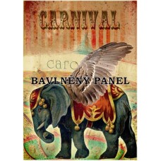 Bavlněná látka-panel A6096