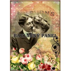 Bavlněná látka-panel A6118