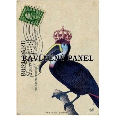 Bavlněná látka-panel A6237