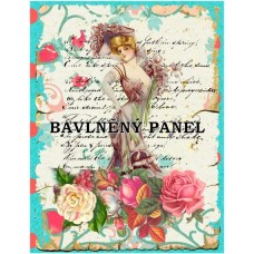Bavlněná látka-panel A6252