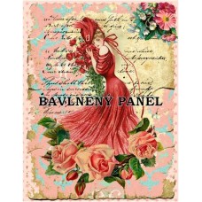 Bavlněná látka-panel A6254