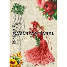 Bavlněná látka-panel A6268