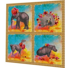 BAVLNĚNÝ PANEL - SADA 22,5 x 23 cm  2GS38