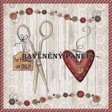 Bavlněná látka-panel A7443