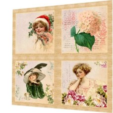 BAVLNĚNÝ PANEL - SADA 29 x 29 cm  5GS2