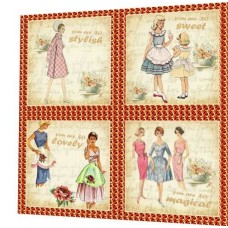 BAVLNĚNÝ PANEL - SADA 29 x 29 cm  5GS27