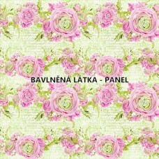 BAVLNĚNÝ PANEL - 16 x 16 cm KOLEKCE RÚŽIČKOVÁ FCM89