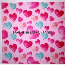 BAVLNĚNÝ PANEL - 16 x 16 cm KOLEKCE ROMANTICKÉ RŮŽE - FCM144