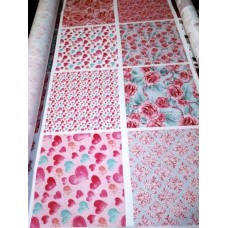 BAVLNĚNÝ PANEL - 35 x 35 cm KOLEKCE ROMANTICKÉ RŮŽE 498FC