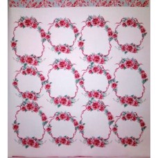 BAVLNĚNÝ PANEL - 35 x 35 cm KOLEKCE ROMANTICKÉ RŮŽE 501FC
