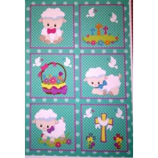 Bavlněný panel 24 x 36 cm -  VELIKONOCE -  VEB95
