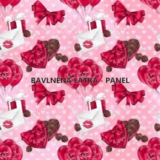 BAVLNĚNÝ PANEL - 15 x 15 cm KOLEKCE LOVE   FCM176