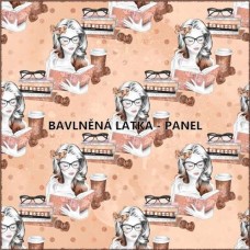 BAVLNĚNÝ PANEL - 35 x 35 cm KOLEKCE ČTENÁŘKA  2fc10