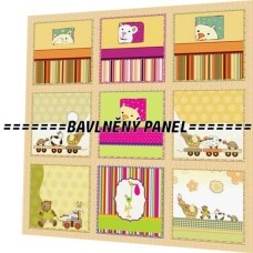 BAVLNĚNÝ PANEL - SADA 25 X 25 cm PO-16
