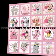 BAVLNĚNÝ PANEL - SADA 35 X 35 cm NP-48