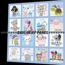BAVLNĚNÝ PANEL - SADA 35 X 35 cm NP-53