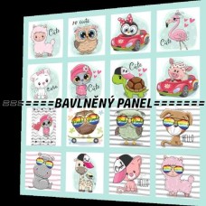 BAVLNĚNÝ PANEL - SADA 35 X 35 cm NP-54