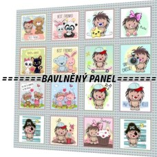 BAVLNĚNÝ PANEL - SADA 35 X 35 cm SK-8