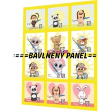 BAVLNĚNÝ PANEL - SADA 25 X 33 CM  NP-67