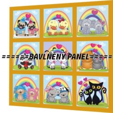 BAVLNĚNÝ PANEL - SADA 35 X 35 CM  NP-73