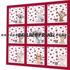 BAVLNĚNÝ PANEL - SADA 35 X 35 CM  NP-76