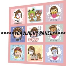 BAVLNĚNÝ PANEL - SADA 35 X 35 CM  NP-80