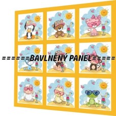 BAVLNĚNÝ PANEL - SADA 35 X 35 CM  NP-89