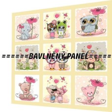 BAVLNĚNÝ PANEL - SADA 35 X 35 CM  NP-97