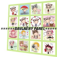 BAVLNĚNÝ PANEL - SADA 35 X 35 CM  NP-101