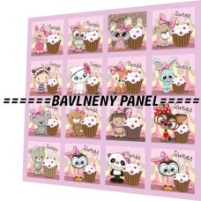 BAVLNĚNÝ PANEL - SADA 35 X 35 CM  NP-103