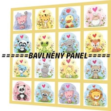 BAVLNĚNÝ PANEL - SADA 35 X 35 CM  NP-111