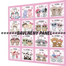 BAVLNĚNÝ PANEL - SADA 35 X 35 CM  NP-128