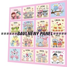 BAVLNĚNÝ PANEL - SADA 35 X 35 CM  NP-130