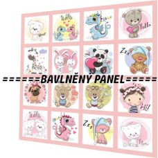 BAVLNĚNÝ PANEL - SADA 35 X 35 CM  NP-131