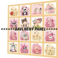 BAVLNĚNÝ PANEL - SADA 35 X 35 CM  NP-132