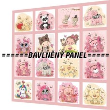 BAVLNĚNÝ PANEL - SADA 35 X 35 CM  NP-133