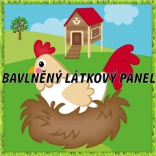 BAVLNĚNÝ PANEL - KOLEKCE NA STATKU2 - 25x25 cm 2pex9