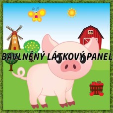 BAVLNĚNÝ PANEL - KOLEKCE NA STATKU3 - 25x25 cm 3pex2