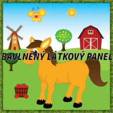 BAVLNĚNÝ PANEL - KOLEKCE NA STATKU3 - 25x25 cm 3pex3