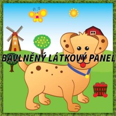 BAVLNĚNÝ PANEL - KOLEKCE NA STATKU3 - 25x25 cm 3pex6
