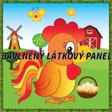 BAVLNĚNÝ PANEL - KOLEKCE NA STATKU3 - 25x25 cm 3pex7