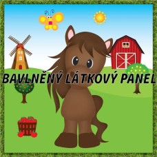 BAVLNĚNÝ PANEL - KOLEKCE NA STATKU3 - 25x25 cm 3pex15
