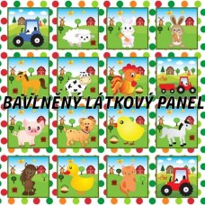 BAVLNĚNÝ PANEL - KOLEKCE NA STATKU3 - 47x47 cm 3pex SADA